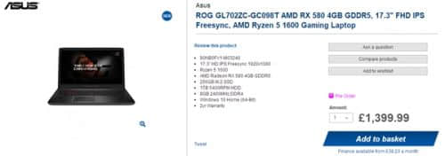 3A笔记本上市：桌面锐龙1700处理器秒杀i7-7700HQ，RX580完爆GTX1060