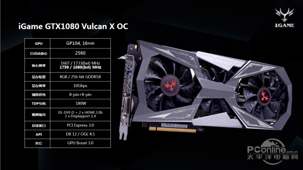GTX1080Ti全系配显示屏 iGame Vulcan新品强势来袭 GTX1080Ti全系配显示屏 iGame Vulcan新品强势来袭